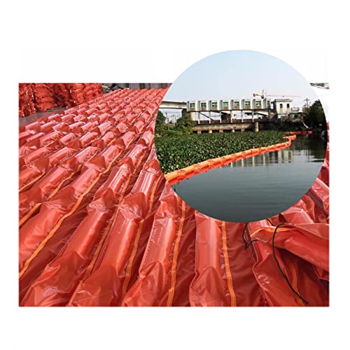 Barrière anti-inondation orange pour protéger vos bassins des déchets