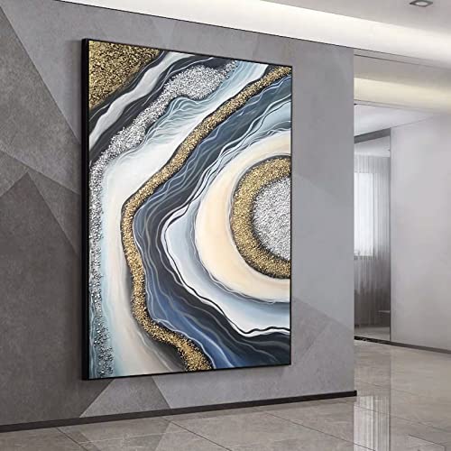 Peinture à l'huile abstraite pour grand salon chic et moderne