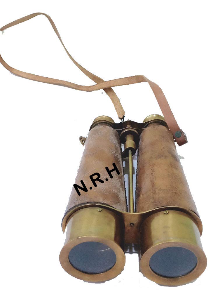 Nautical Replica Hub Binocolo in Ottone Anticato ad Azione Nautica