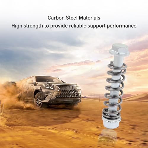 M10x1.25x75mm Exhaust Bolts and Nuts Kit,Includes 2 Sets Exhaust Manifold Bolts+Exhaust Springs+Nuts+Gaskets,Auto Parts Replacement Exhaust Bolt and Spring Hardware Kit (M10x1.25)