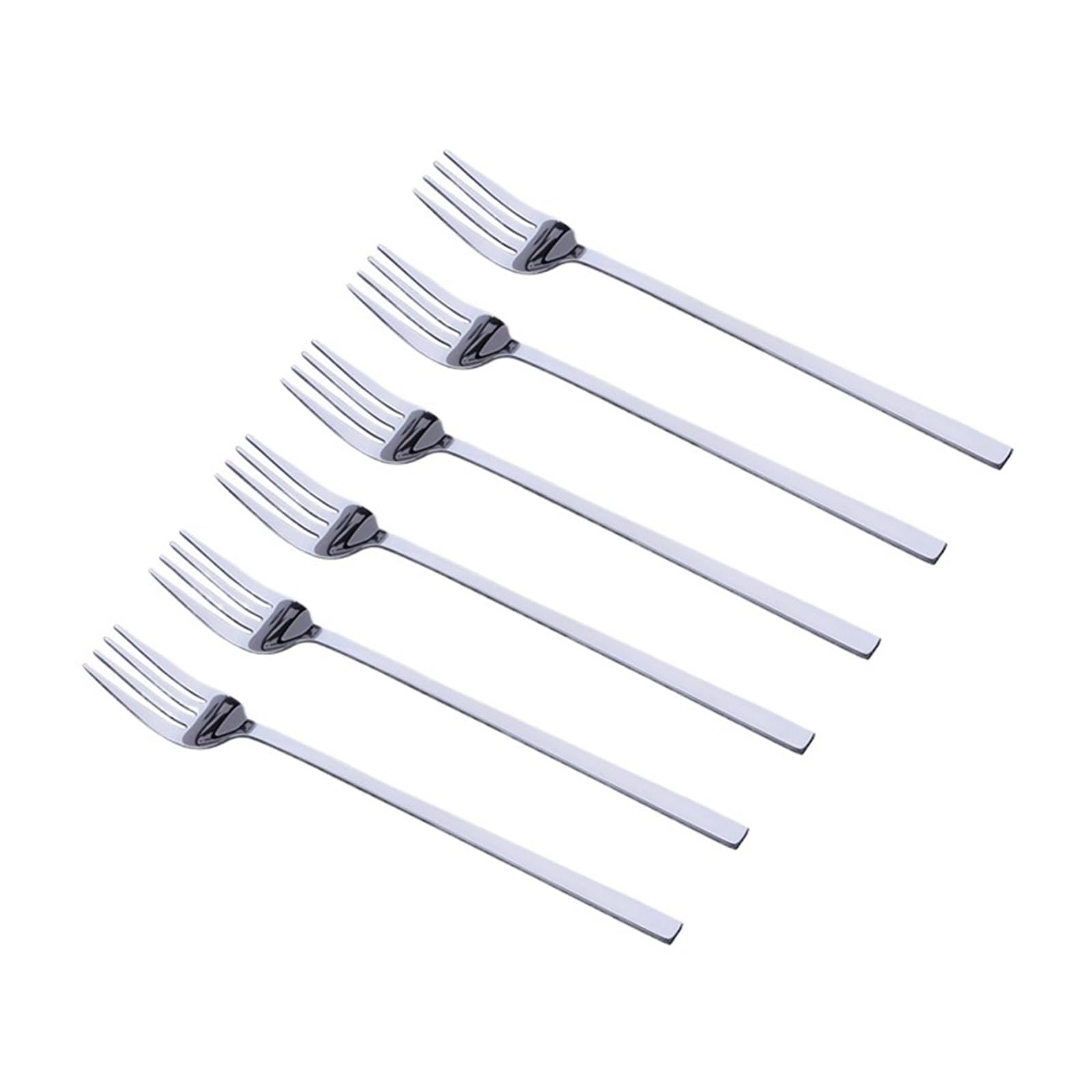 Wzptlkibad 6Pcs Long Handle Stainless Steel Dinner Fork, 8.5 Inch