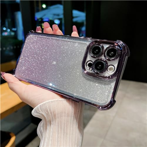 Étui iPhone violet brillant à paillettes, la coque antichoc idéale pour vos soirées