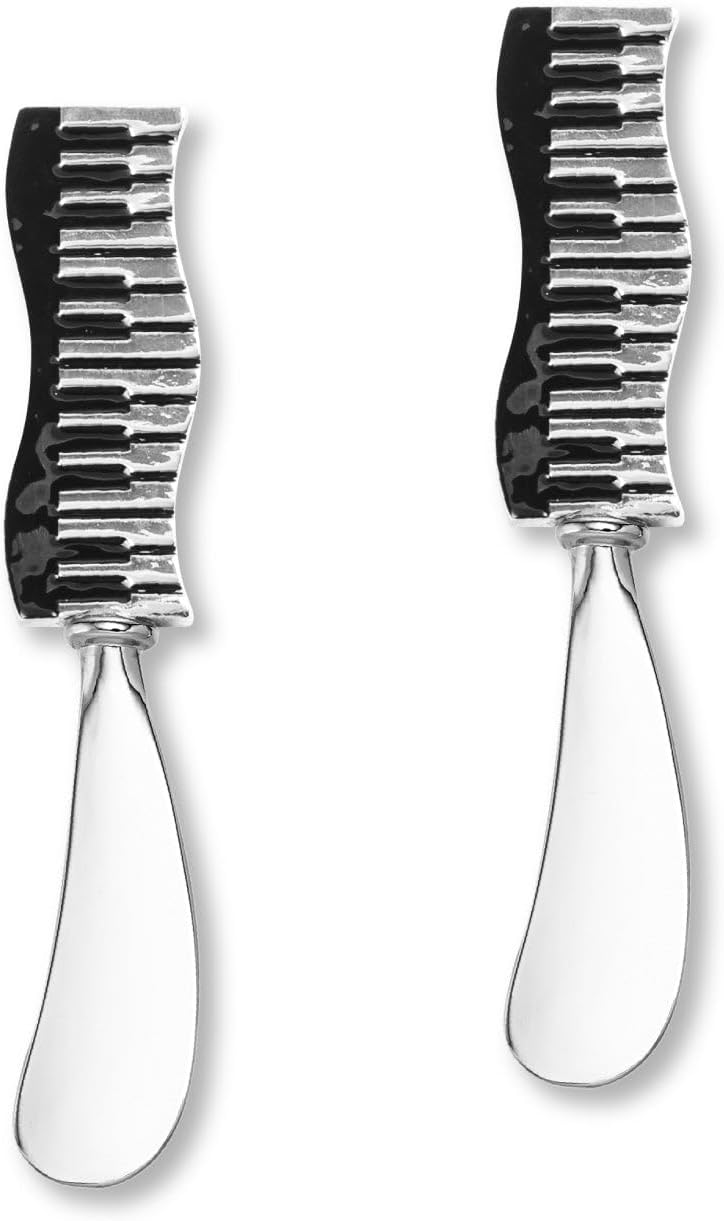 Wine Things Golf Club Cheese Spreader Set, Zinc Alloy Butter Spreaders with Decorative Handles for Cheese, Cream, and Dips, Silver, 5.5 Inch, Set of 2