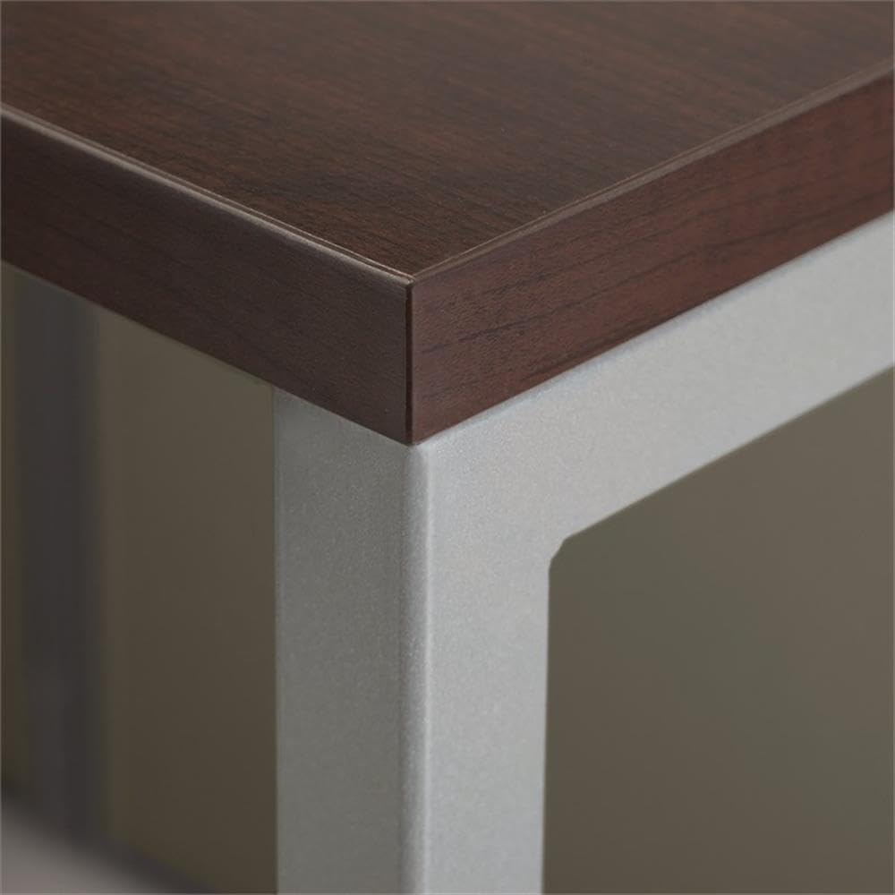 Bush Business Furniture Easy Office 60W Cubicle Desk Workstation with 45H Closed Panels in Mocha Cherry