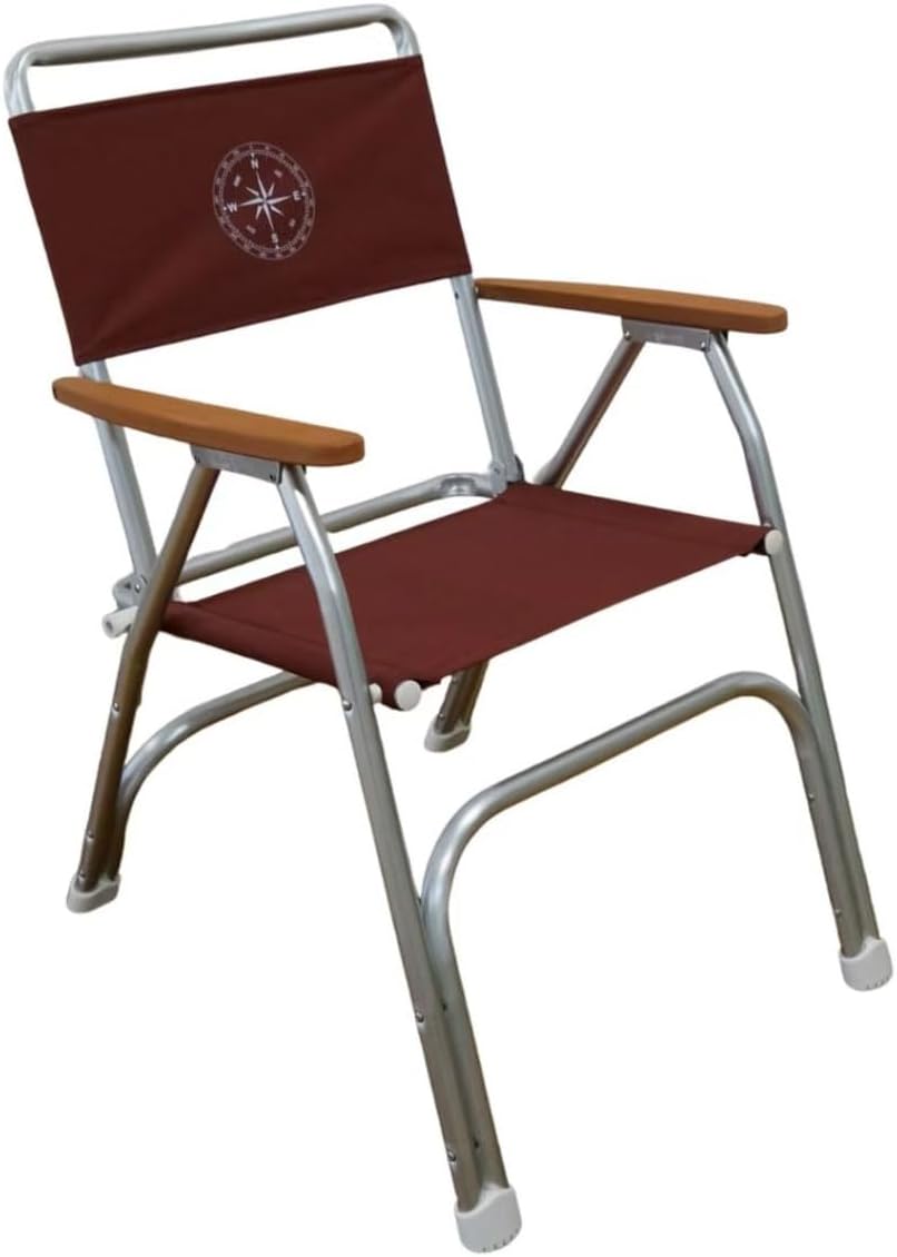 Oceansouth Aluminium Deck Chairs (Burgundy)