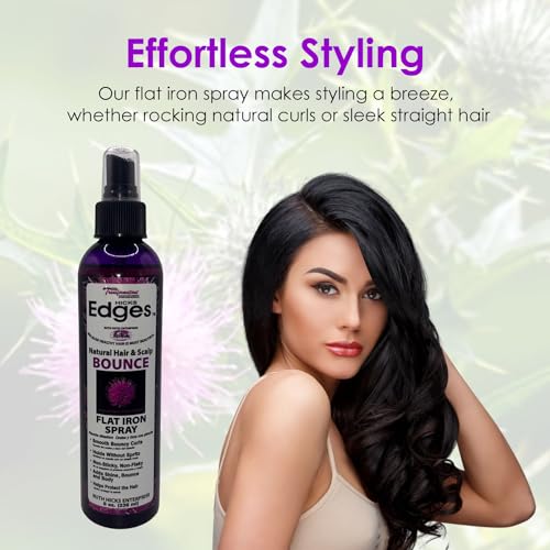 Hicks Edges Flat Iron Spray para rizos con brillo y protección miniatura 4