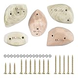 TWO STONES Wooden Rock Climbing Holds for Adults | Wood Rock Wall Climbing Holds for Gyms | Variety