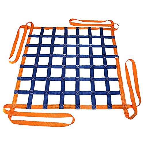 BAIZAN Cargo Hanging Net, Lifting Net Tear Resistance Strong Load-Bearing Wearable Polyester Mesh Safety Net for Stairs,Blue,1.5M1.5M
