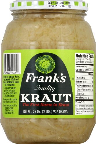 Frank's Kraut, 32 oz (Pack of 12)