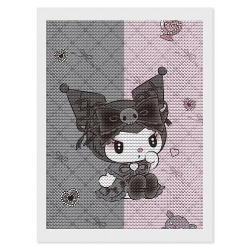 ダイヤモンドアート クロミ ちゃん ダイヤモンド絵画 5D ダイヤモンド塗装 DIY モザイクアート おしゃれ 全面貼り付 刺繍アート ビーズ絵 ダイヤモンド塗装 芸術品 ホーム装飾 ビーズ絵画 手作り 防水 アニメ グッズ キャラクター 12"x16"