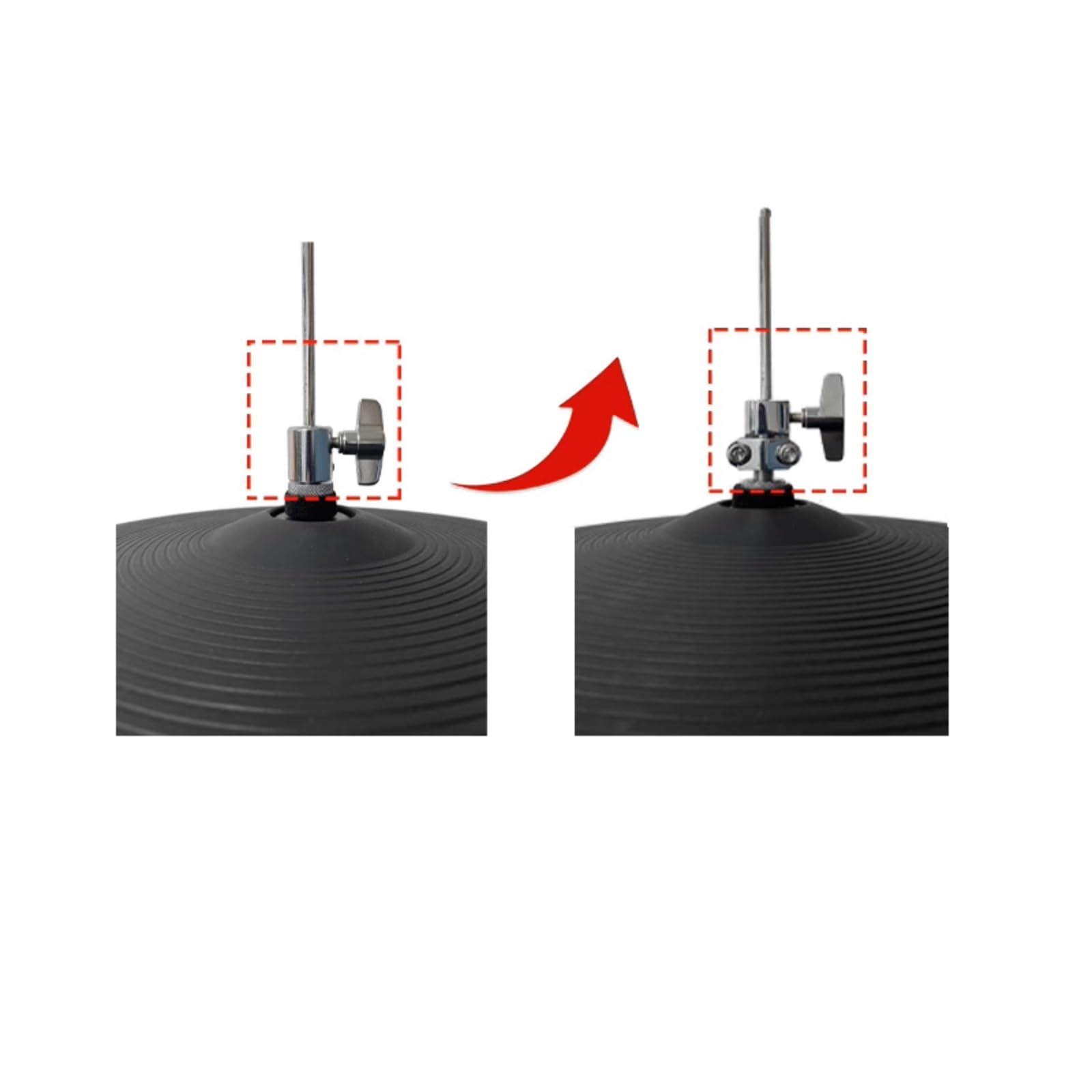 Piatti Hi-hat da 35,6 cm con batteria elettronica, design indipendente per un suono migliorato, ideali per pratica e prestazioni, supporto non incluso