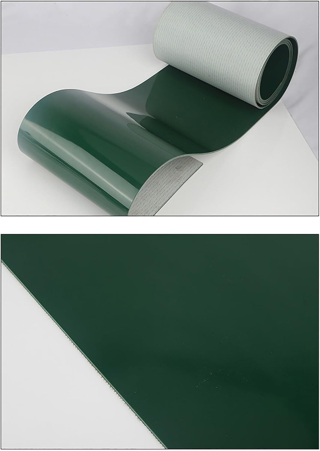 Industrielle Verwendung Grünes industrielles, hin- und hergehendes geneigtes Förderband aus PVC, geeignet for effizienten Materialtransport(10x150x0.2cm)