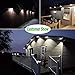 JSOT Solar Fence Lights, Bright Security Outdoor Backyard Lights Waterproof, Patio Decor Sign Lighting for Eaves Deck Pathway Garden Garage Stairs Wall 2 Installations Methods - White Light, 6 Pack