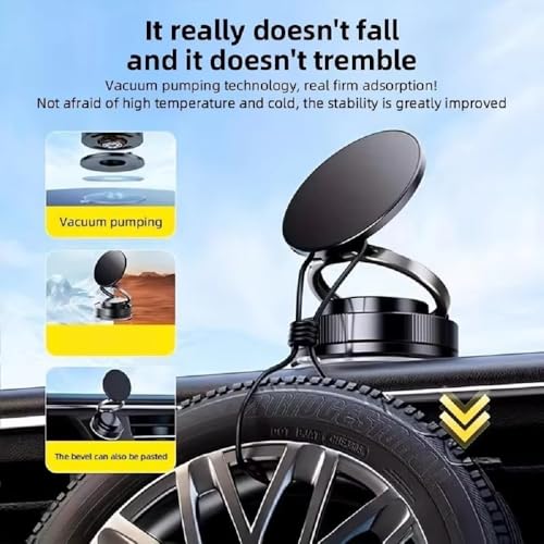 Image of Car Dashboard Anti-Slip with Mobile Phone Holder and Number Display Strip, Multi-Compartment Dashboard Organizer Pad (Magnetic Phone Stand)