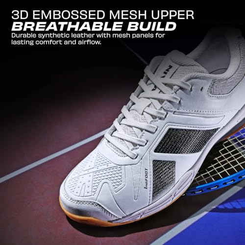 Image of Nivia Appeal 4.0 Non-Marking Badminton Shoes for Men, Duofoam Midsole, Hexa-Grip Outsole, Breathable Mesh Upper, Neutral Arch Fit, Lightweight Cushioning & Stability