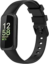 Replacement Strap for Fitbit Inspire 3, Sports Wristband Watch Strap, Silicone Wristbands for Fitbit Inspire 3 (Black)