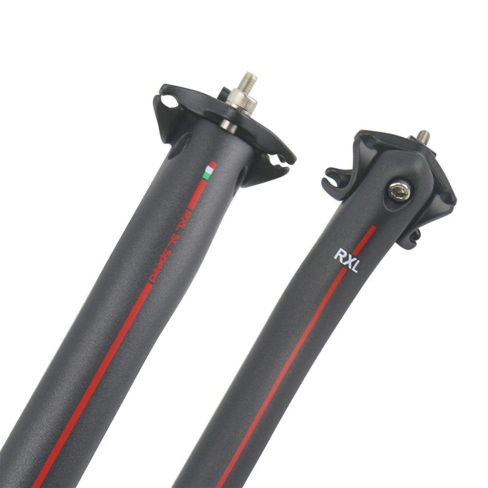 Carbon Zadelpen,27.2MM/30.8MM/31.6MM Fietszadelpen,Ultralichte Bike Zadelpen MTB Racefiets Zadelpen Lengte 350MM/400MM Voor Racefiets/Mountainbike Fiets Zadelpen,Wit,31.6 * 350MM
