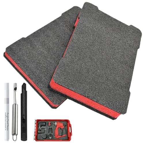 Foam Inserts for Milwaukee Tool Box Compatible with 48-22-8435 Includes DIY Cut-to-Fit Foam Kit with White Marker Pen Utility Knife and Hole Punch