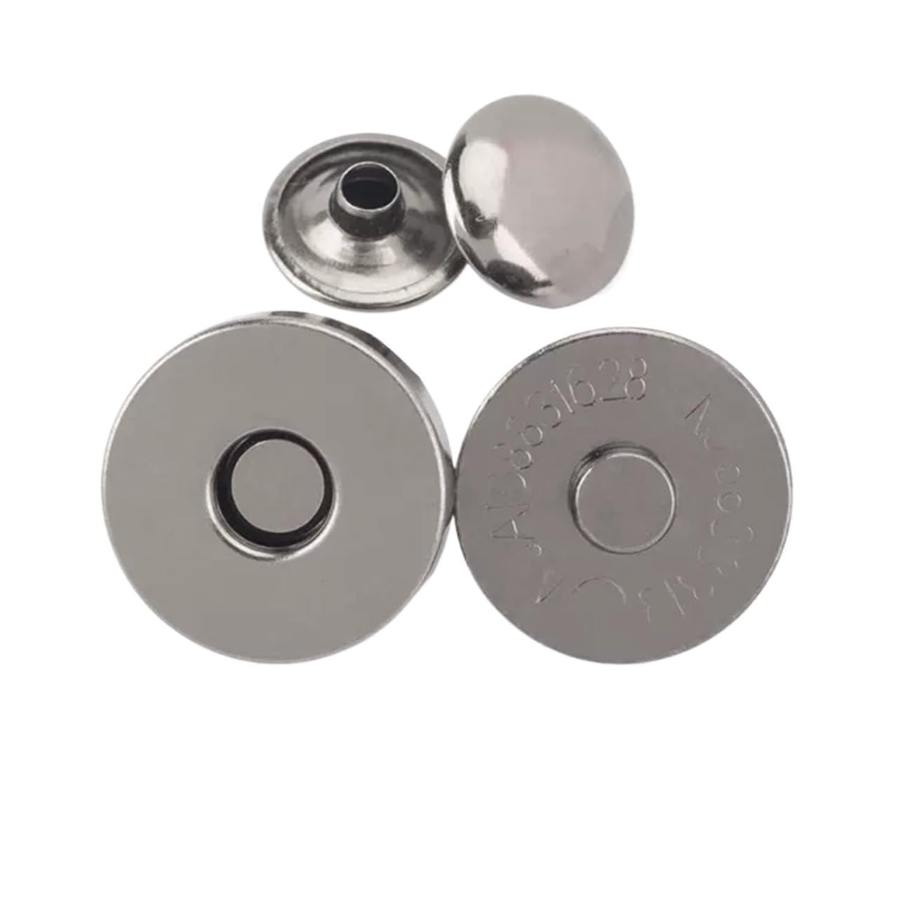 Magnetic Press Studs 10 Sets Metal Double Rivet Magnetic Clasps Buttons Fastener Bag Press Handbag Clothes DIY 14/18mm(Thick Black Gun,18mm)