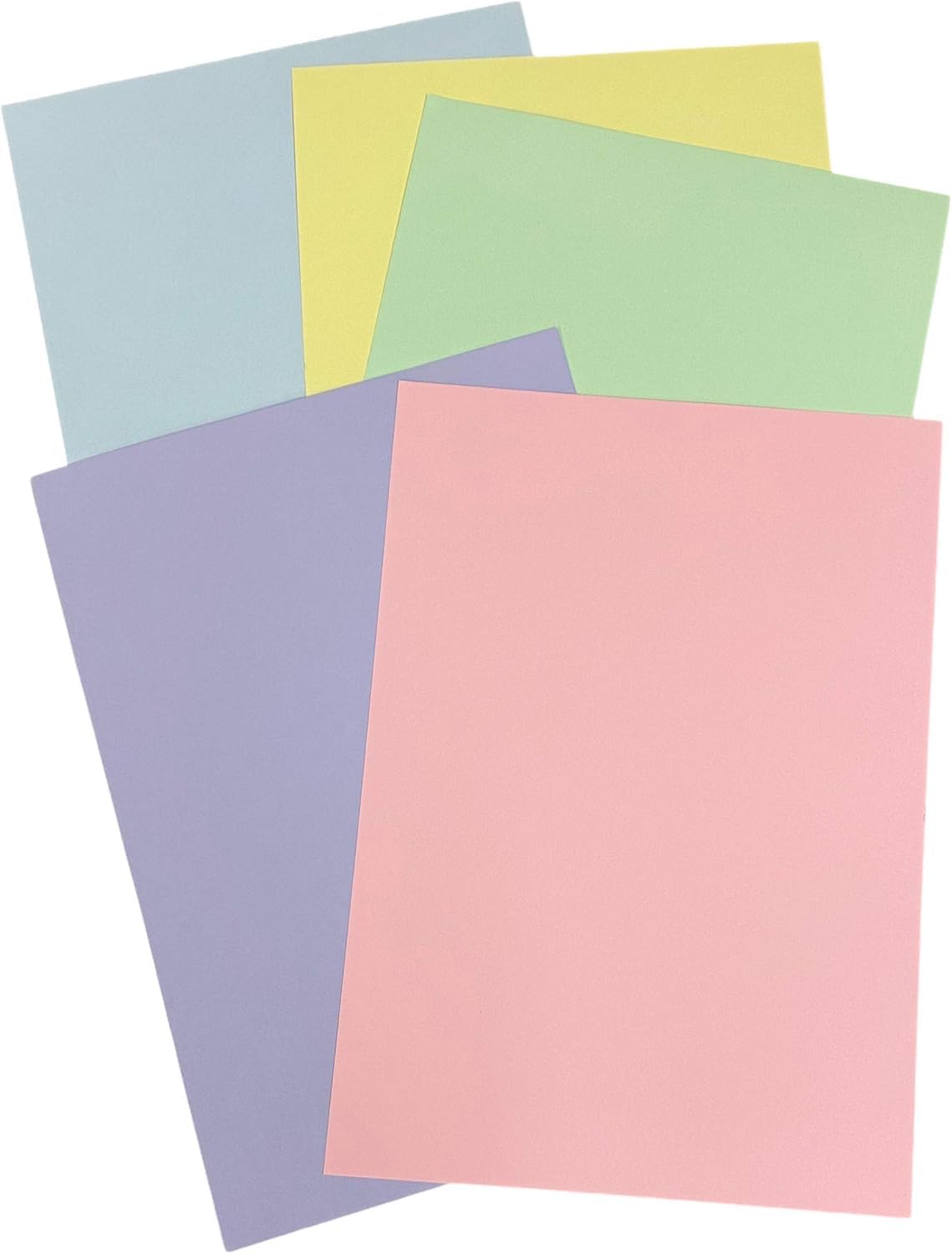 DJP Pastel Assorted Coloured Card A4 160gsm 100 Sheets - 5 Colours - 20 Each Colour