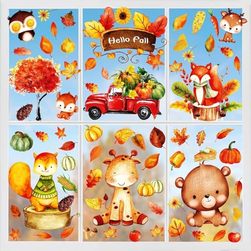 Christmas Window Clings Decorations Double Sided Christmas Window Stickers for