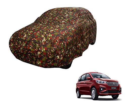 Image of Auto Hub Car Cover Compatible with Maruti Ertiga (Model : 2019-Till Date) with Weather Proof, Triple Stitched, Ertiga Car Cover Jungle Look