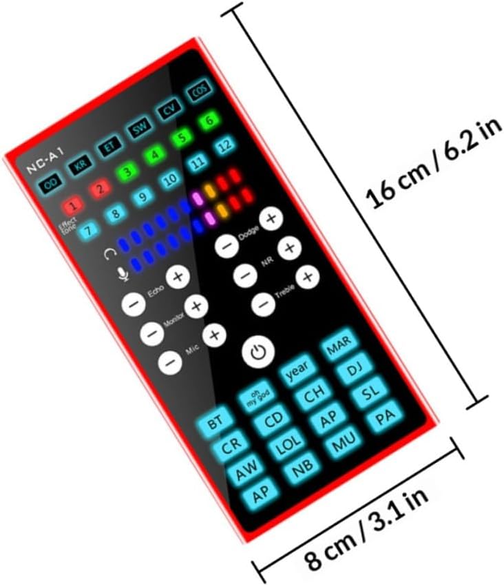 BESPORTBLE Portable Live Sound Card Mixer with Dual Dsp Noise Reduction Use Audio Interface for Phone and Computer Streaming Recording Karaoke Gaming and Entertainment
