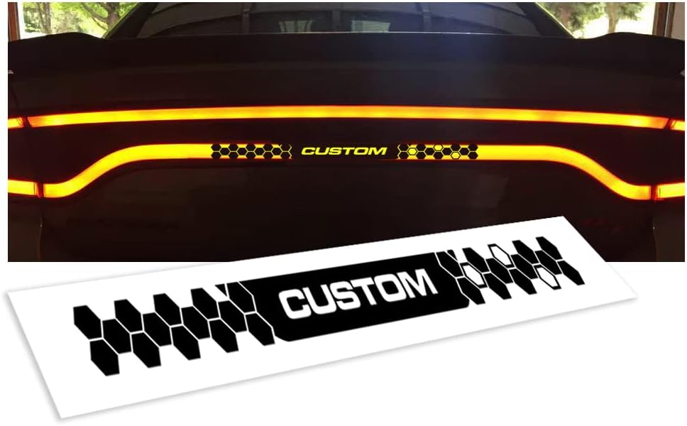 Your Custom Text Decal Custom Made to fit Dodge Charger Rear Tail Light for 2015-2025 Models