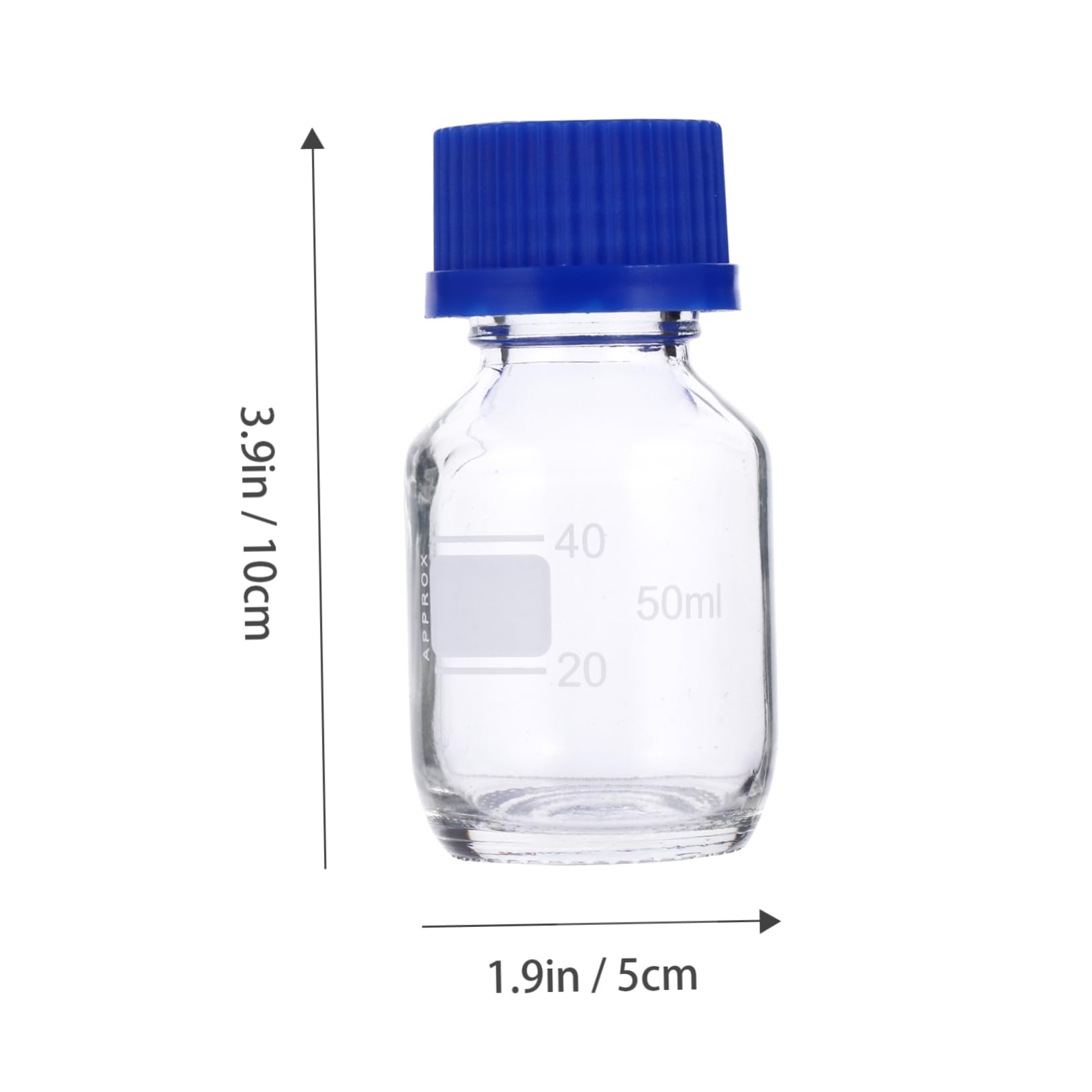NAMOARLY Bottle Set 10pcs Glass Sample Sealing Bottles for Lab Filtered Water Storage