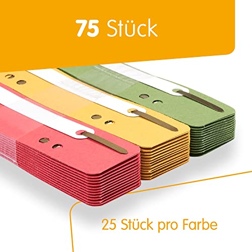 perfect line • 75 Stapling Strips Cardboard, Recycled Cardboard, 250 g/m², Made in Germany (Red, Green, Yellow) - Image 3