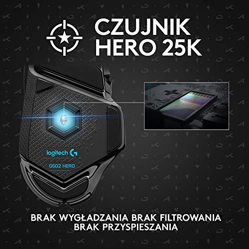 Logitech G502 Hero K/DA High Performance Wired Gaming Mouse, Hero 25K, LIGHTSYNC RGB, Adjustable Weights, 11 Programmable Buttons, On-Board Memory, Official League of Legends Gaming Gear - White - Image 5