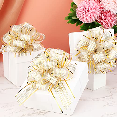 image for WILLBOND 20 Pieces 6 Inch Pull Bows Gift Wrapping Ribbon Pull Bows for