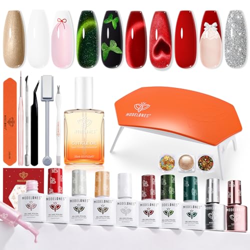 modelones Gel Nail Polish Kit with U V Light, 23 PCS Gel Nail Kit...