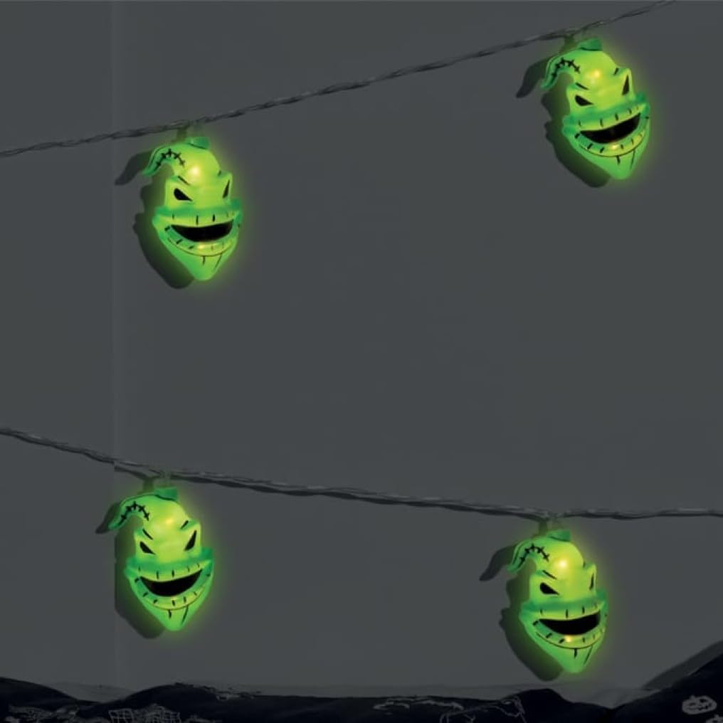 Nightmare Before Christmas Oogie Boogie String Lighting Decor, 8 LED Lights - Battery Operated