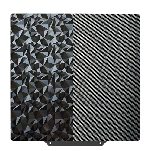 SAHVAIM PEO PET Build plate for AD5X/5M/5M pro/Ender 3/3 Pro/Ender 3 S1/Ender 3 V2 Neo/Ender 3 Neo Diamond PEO+Carbon Fiber PET Spring Steel Sheet 235 x 235 mm for Flashforge 3D Printer Platform