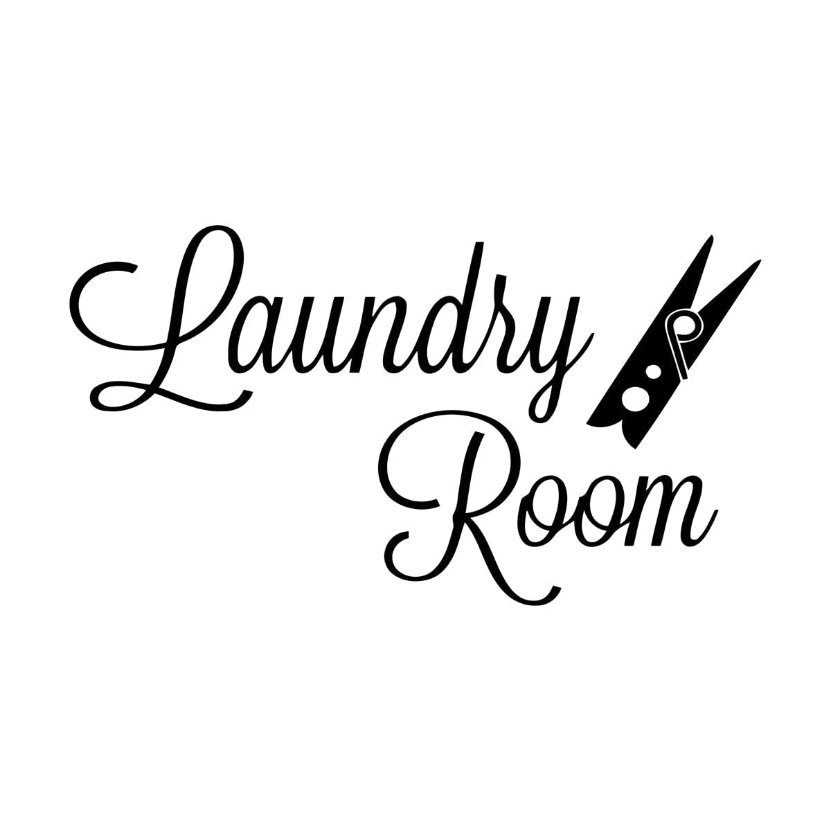 Lzhouting Wall Stickers 0257 Laundry Room Wall Decal Laundry Signs Quote Wall Sticker Bathroom Laundry Room Decor Poster Vinyl Laundry Wall Decor Decal Extra Large - 57X102cm