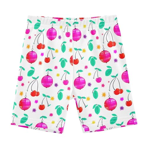 Disco Cherry Star Girls Bike Shorts Toddler Under Dress Dance Shorts Girl Clothes for Dresses,4T