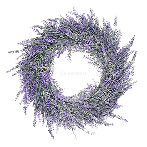 Couronne de lavande pour porte d'entrée rustique et décoration murale de mariage