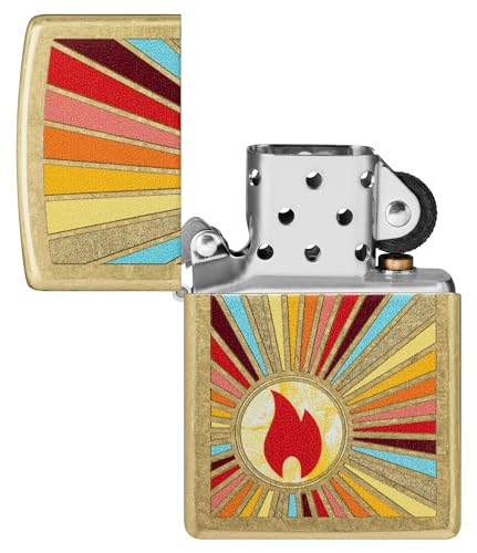 Encendedor Zippo Beaming Flame Brass Pocket miniatura 4