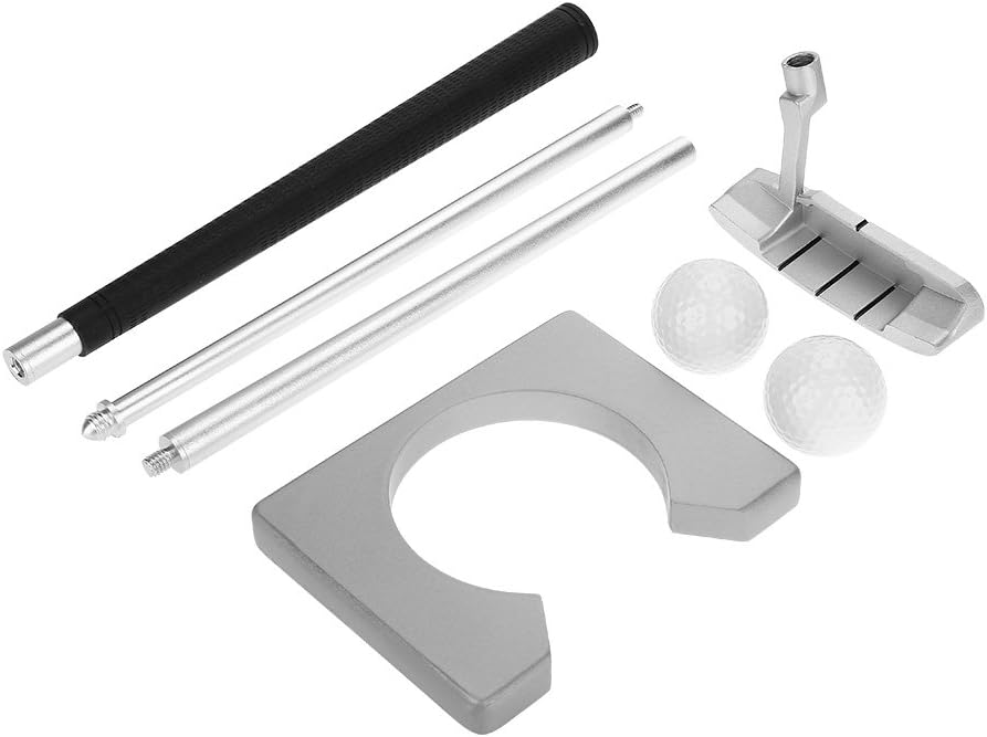 VGEBY Putting Kit, Portable Putter Set Kit with Putter, 2 pcs Balls, Bag for Travel Indoor Putting Practice Supplies