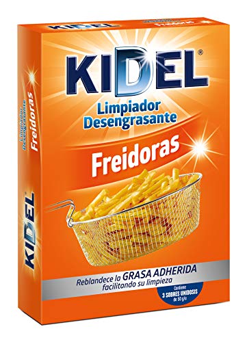 KIDEL Desengrasante para Freidoras, Caja 3 sobres de 50 gr