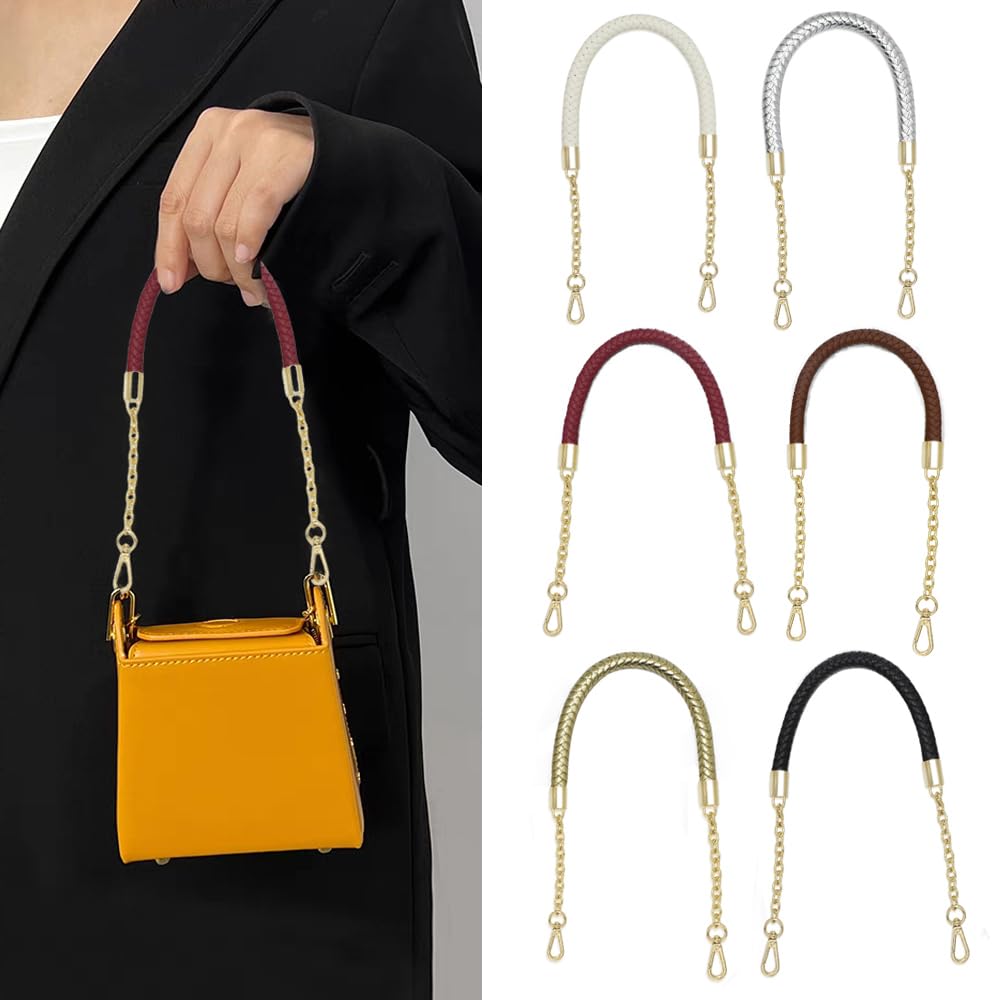 PandaHall 3 Colori 40cm Catene per Borse in Metallo, Maniglia per Borsa a Mano Robusto Sostituzione della Maniglia della Borsa con Fermagli per Borsa Tracolla Frizione Fai Da Te Borsa Fare