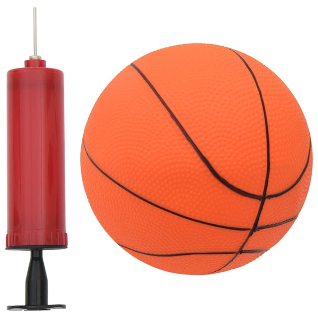 Canestro da basket per bambini con supporto, regolabile in altezza da 90 a 121 cm, con palla e pompa, giocattolo da giardino per interni ed esterni, per ragazzi e ragazze