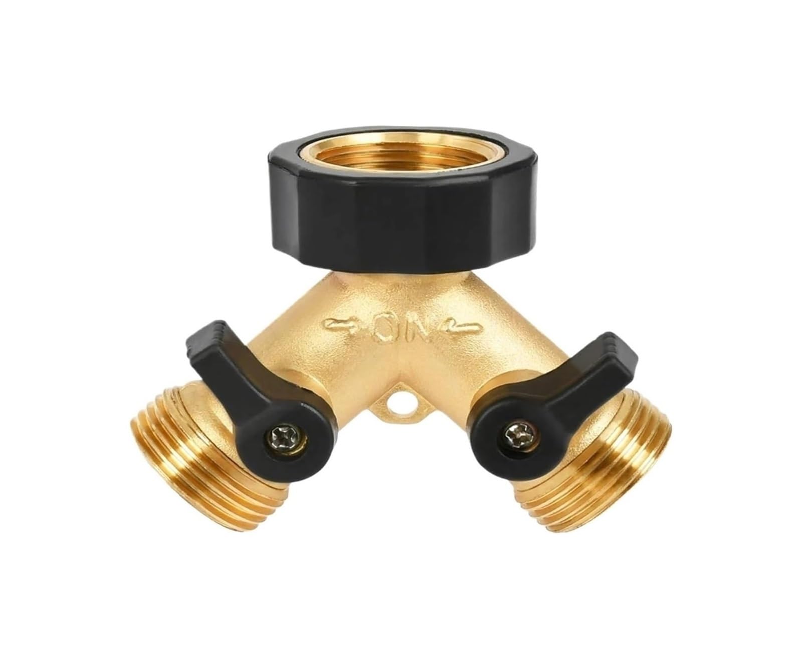 Faucet Hose Splitter, Double Hose Connector 2-Way Y-Way Distributor Faucet Gold 1/2/3 pcs Independent Flow(Gold 1pcs)