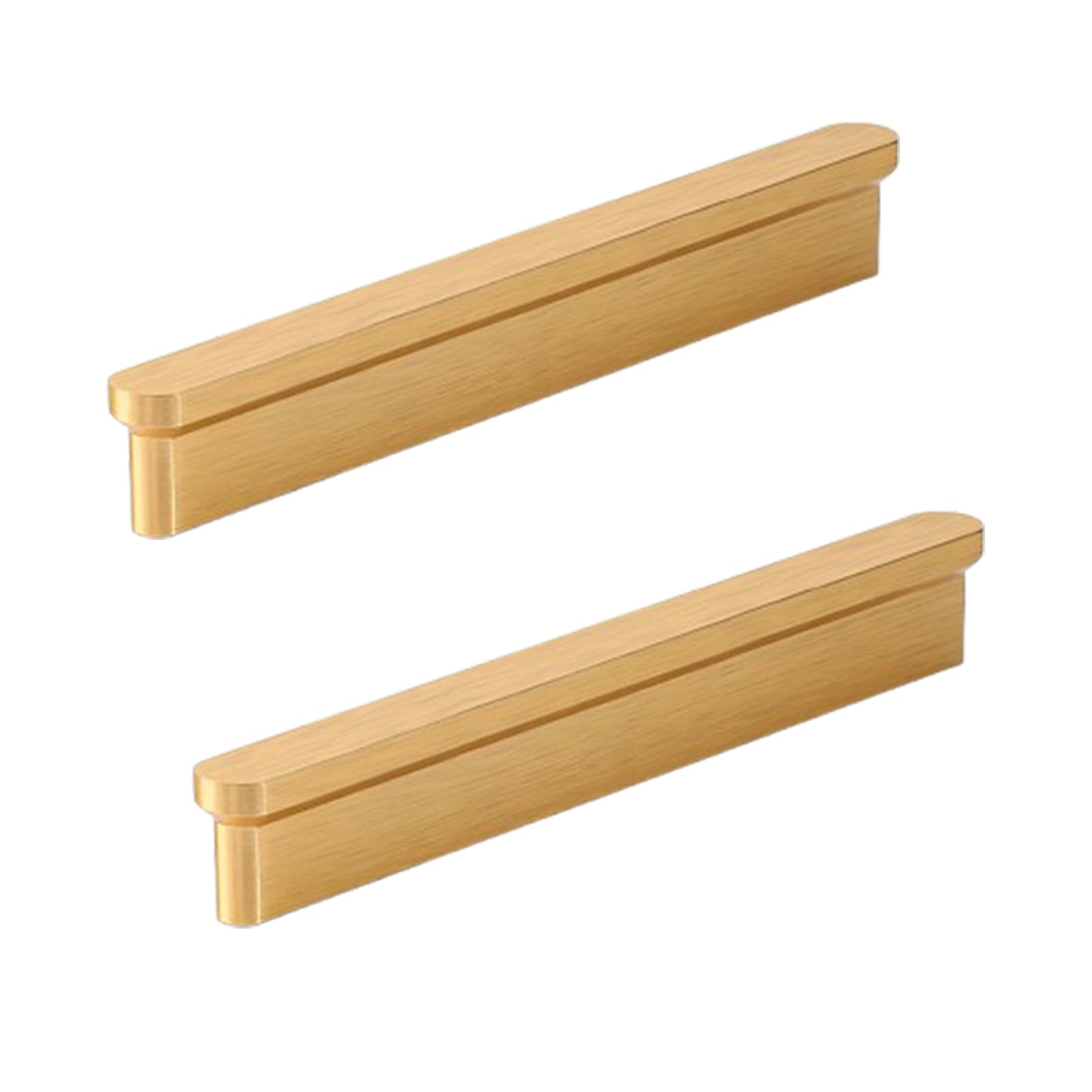 Steytemd Gold 2 × Cupboard Handles Solid Aluminum Alloy | T-Shape-128Mm/5In