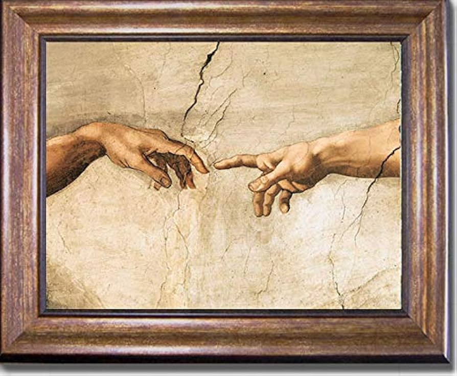 Amazon.com: Artistic Home Gallery Creation of Adam (Detail) by