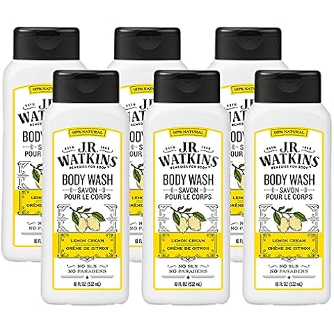 J.R. Watkins Daily Moisturizing Body Wash, Lemon Cream, 18 ounce (Pack of 6) Cover