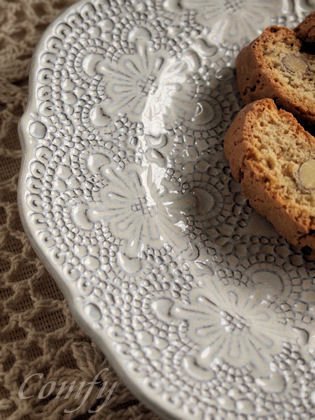 Amazon | イタリア食器 ラ・セラミカ レース プレート クリーム