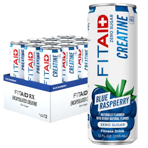 FITAID Creatine Recovery Drink Zero Sugar Blue Raspberry 12pk