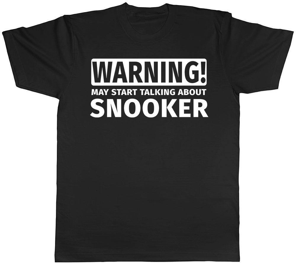 Shopagift Warning May Start Talking About Snooker Unisex T-Shirt Black